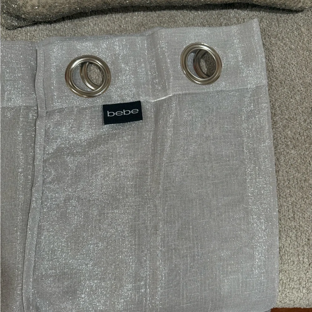 Silver sparkling Grommet Curtains